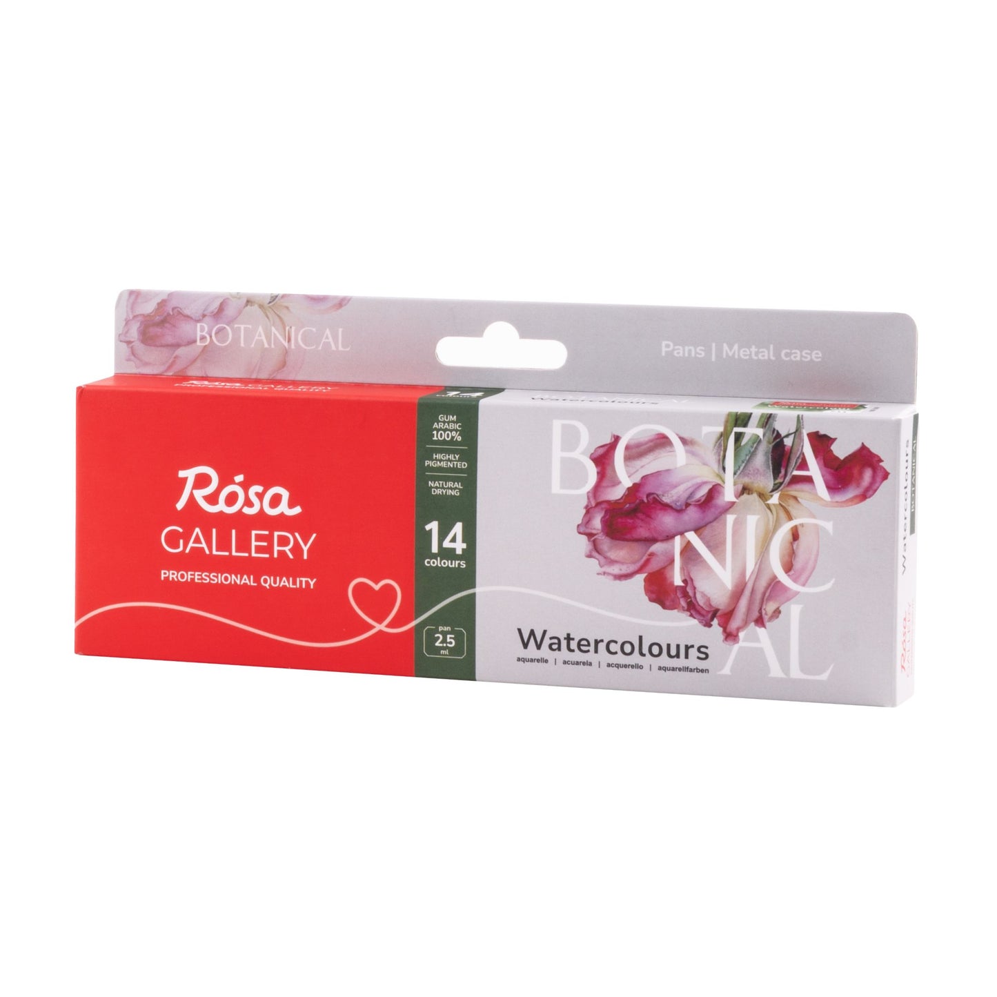 ROSA Gallery Botanical Watercolour Sets — Full Pans, Indigo Metal Case, Ukrainian Artist Edition