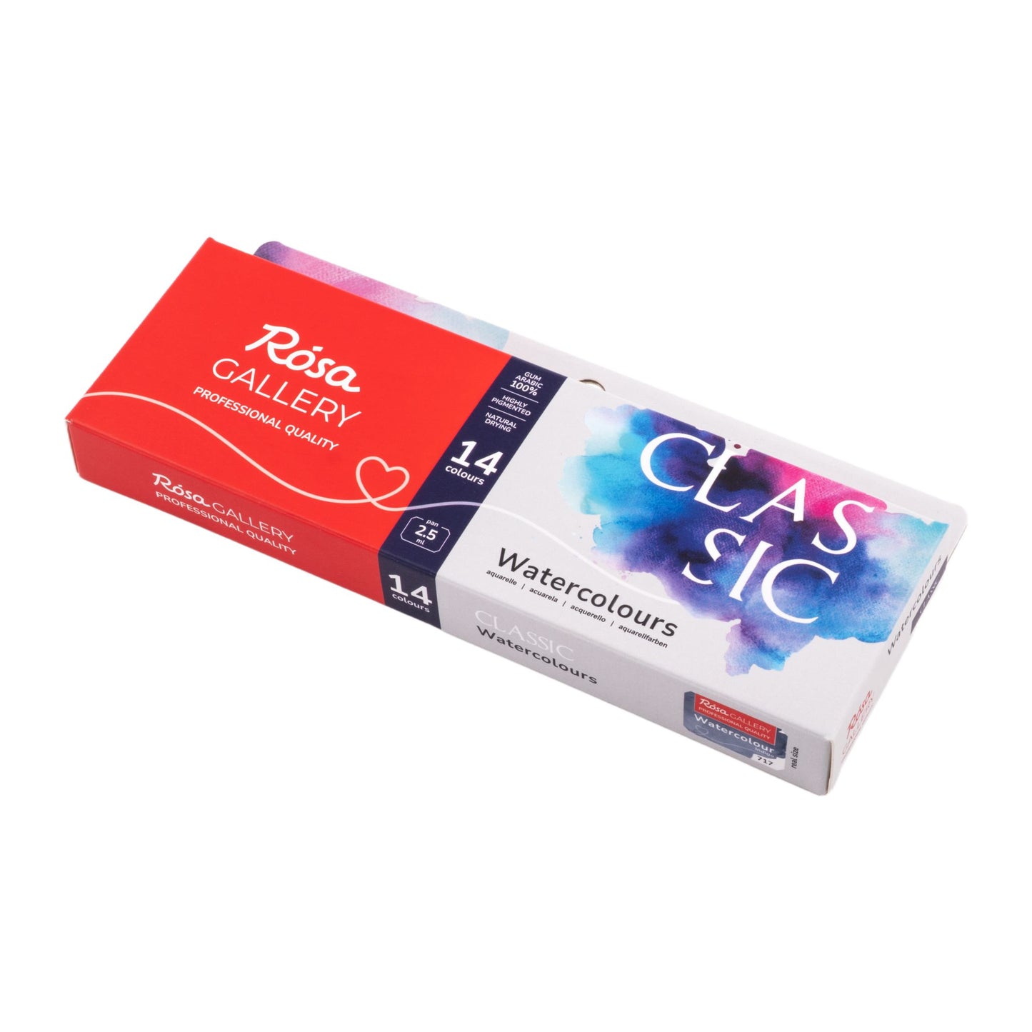 ROSA Gallery Classic Watercolour Set — 14, 28 or 35 Full Pans, Indigo Metal Case