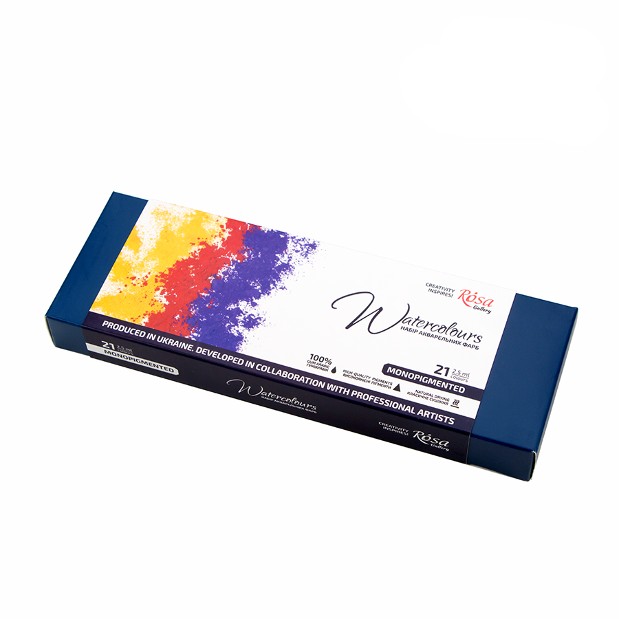 ROSA Gallery Monopigmented Watercolour Set — 21 Full Pans, Indigo Metal Case