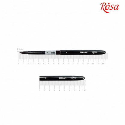 ROSA Stream 158 Pocket Travel Watercolour Brush, Round, Detachable Cap Handle, Plein Air & Sketching