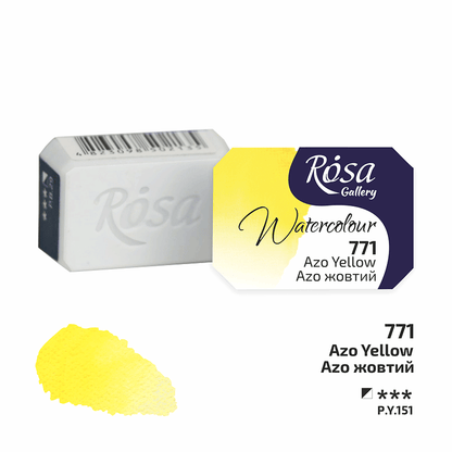 ROSA Gallery Watercolour Full Pan 2.5ml — Single Artist Grade Colour, Open Stock, Made in Ukraine