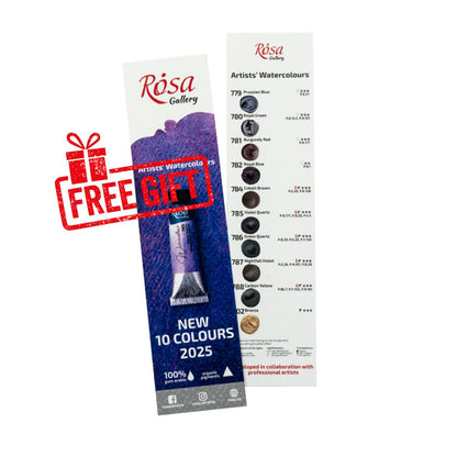 ROSA Gallery Classic Watercolour Set — 24 Full Pans 2.5ml, Plastic Travel Case, Professional Artist