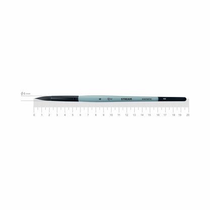 ROSA Stream 132 Watercolour Round Synthetic Brush — Sizes 0–10, Professional Artist Quality, Made in Ukraine