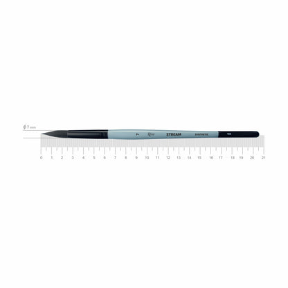 ROSA Stream 132 Watercolour Round Synthetic Brush — Sizes 0–10, Professional Artist Quality, Made in Ukraine