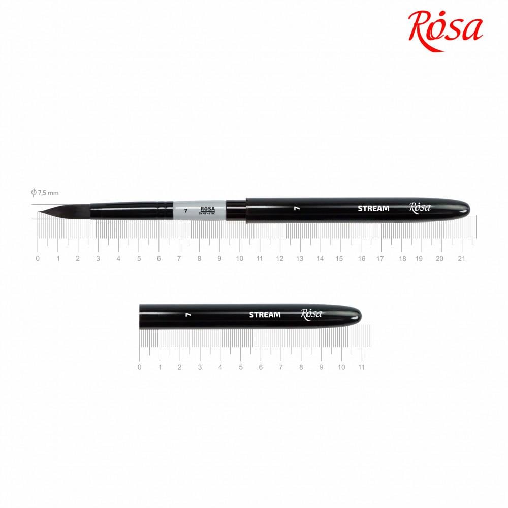ROSA Stream 158 Pocket Travel Watercolour Brush, Round, Detachable Cap Handle, Plein Air & Sketching