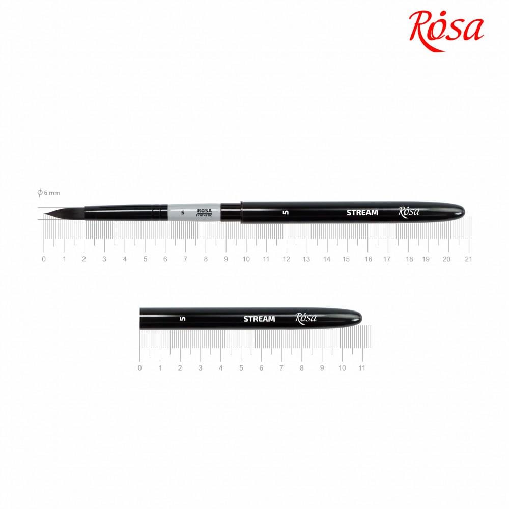 ROSA Stream 158 Pocket Travel Watercolour Brush, Round, Detachable Cap Handle, Plein Air & Sketching