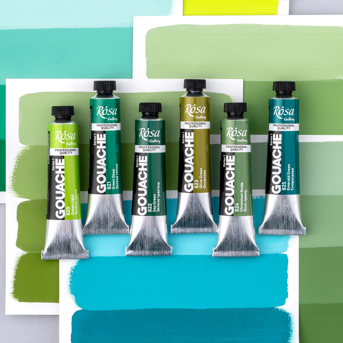 ROSA Gallery Professional Gouache 20ml Tube — Single Colour, Matte Opaque Artist Paint, 40 Colours
