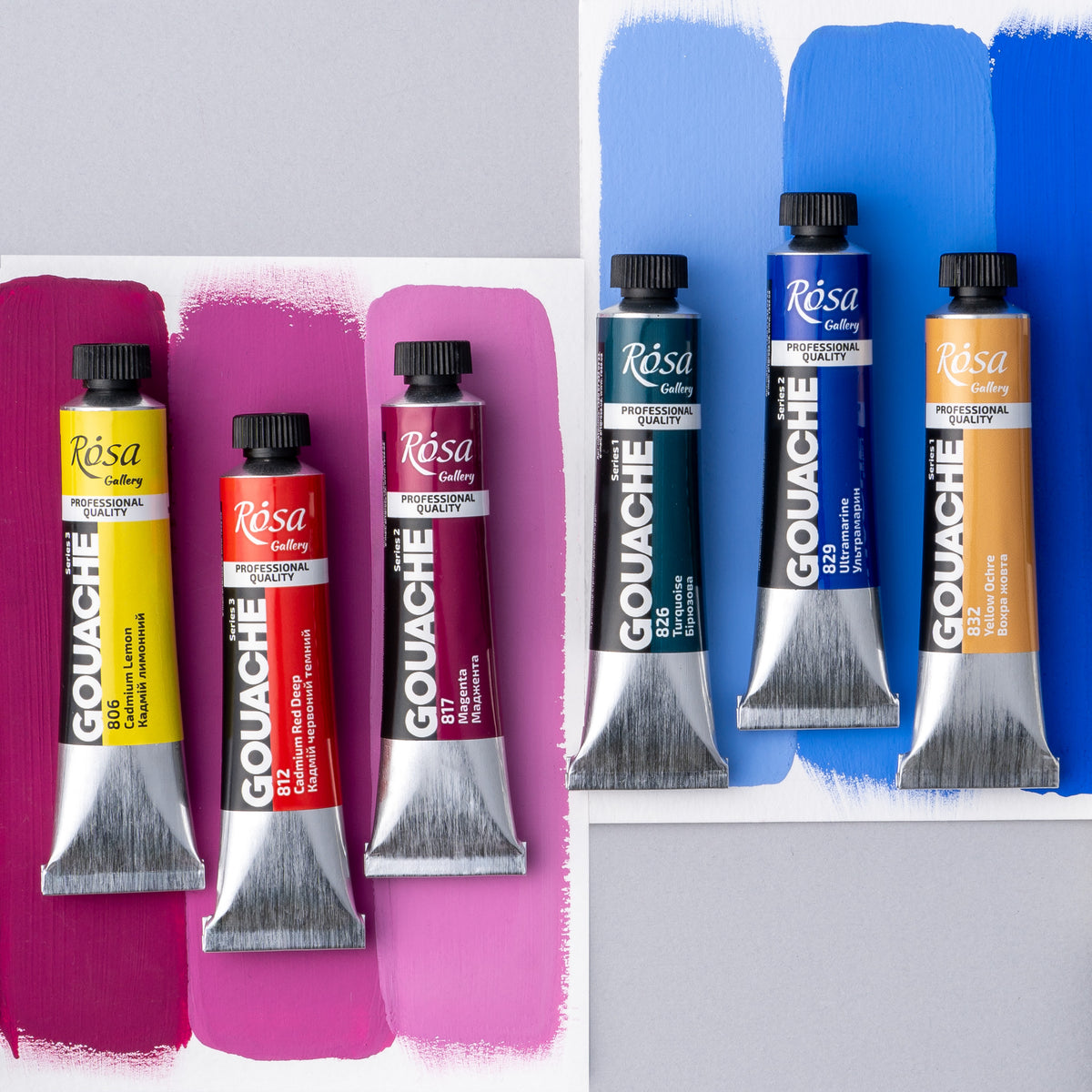 ROSA Gallery Professional Gouache 20ml Tube — Single Colour, Matte Opaque Artist Paint, 40 Colours