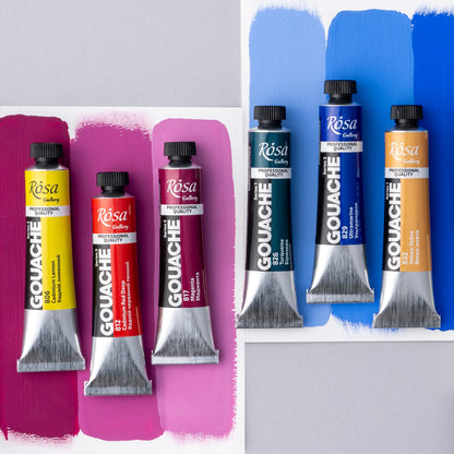 ROSA Gallery Professional Gouache 20ml Tube — Single Colour, Matte Opaque Artist Paint, 40 Colours