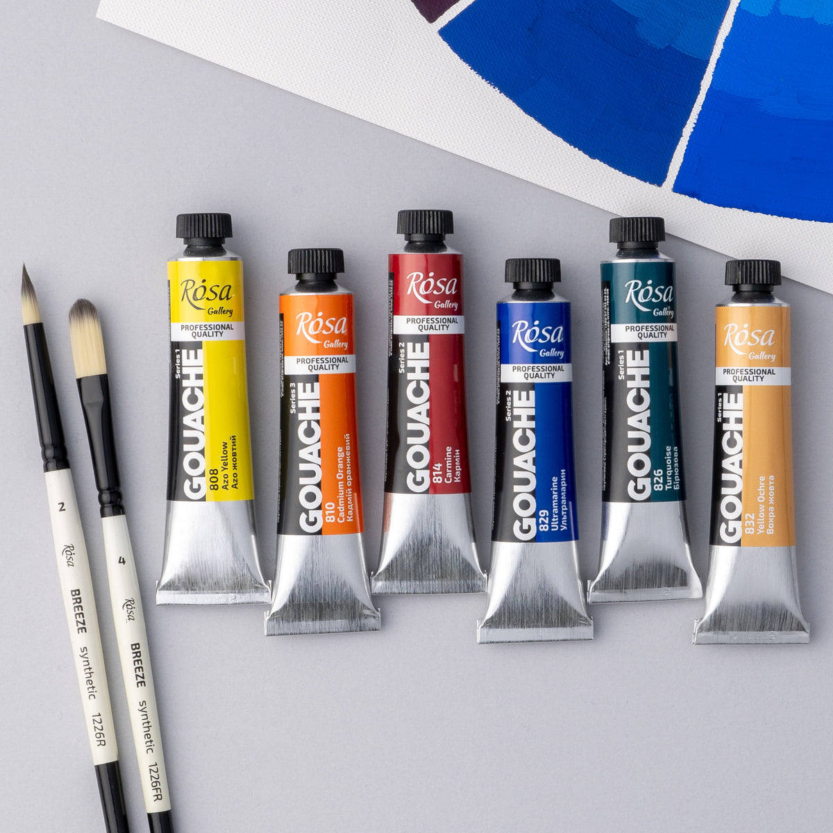 ROSA Gallery Professional Gouache 20ml Tube — Single Colour, Matte Opaque Artist Paint, 40 Colours