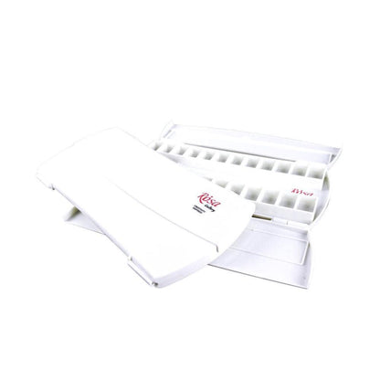 ROSA Gallery Watercolour Palette Case — 24 Deep Wells, Plastic, For Pans & Tubes, Artist Grade UK