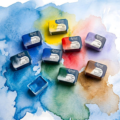 ROSA Gallery Watercolour Full Pan 2.5ml — Single Artist Grade Colour, Open Stock, Made in Ukraine