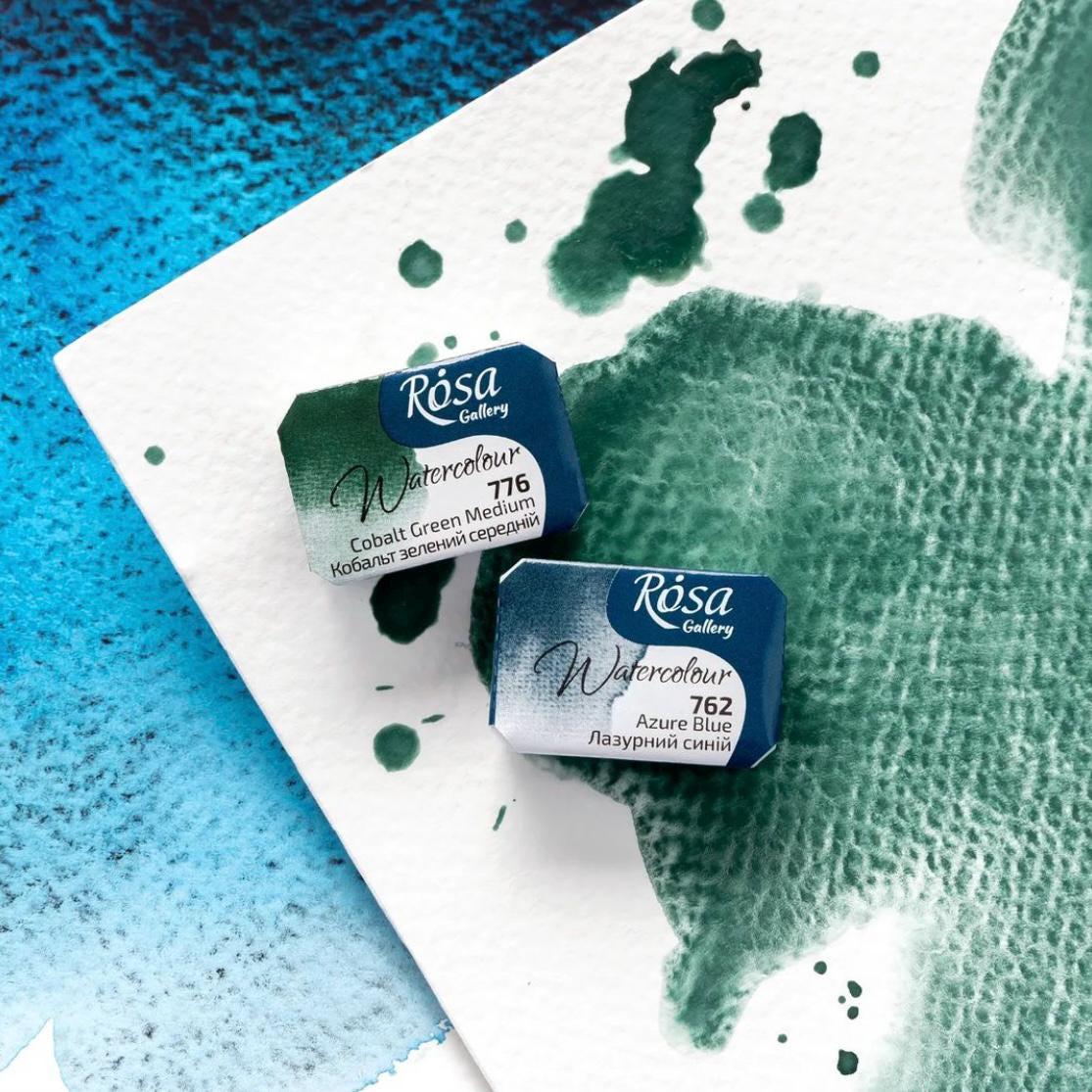 ROSA Gallery Watercolour Full Pan 2.5ml — Single Artist Grade Colour, Open Stock, Made in Ukraine