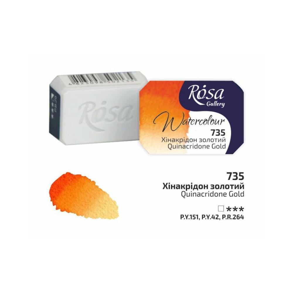 ROSA Gallery Watercolour Full Pan 2.5ml — Single Artist Grade Colour, Open Stock, Made in Ukraine