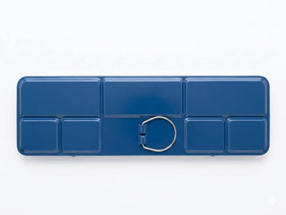 ROSA Gallery Empty Watercolour Case — 12, 21 or 35 Pans, Indigo Metal, Build Your Own Palette