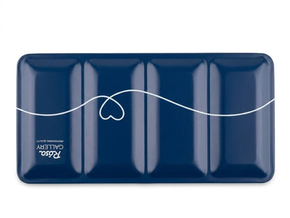 ROSA Gallery Empty Watercolour Case — 12, 21 or 35 Pans, Indigo Metal, Build Your Own Palette